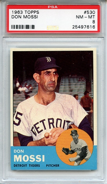 1963 Topps 530 Don Mossi PSA NM-MT 8