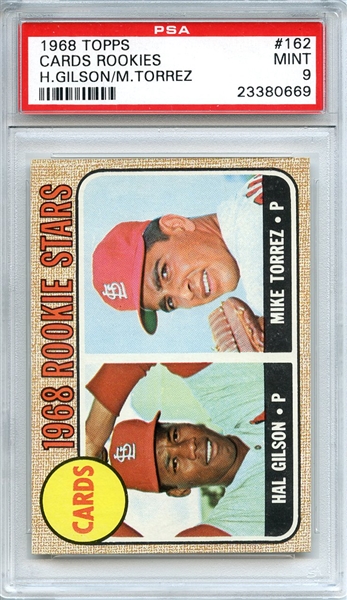 1968 Topps 162 St. Louis Cardinals Rookies PSA MINT 9