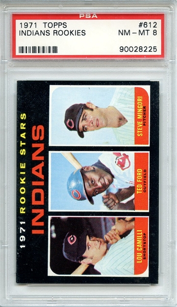 1971 Topps 612 Cleveland Indians Rookies PSA NM-MT 8