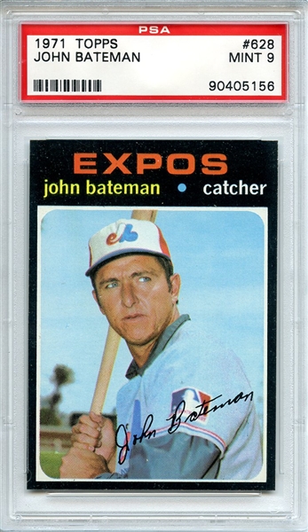 1971 Topps 628 John Bateman PSA MINT 9
