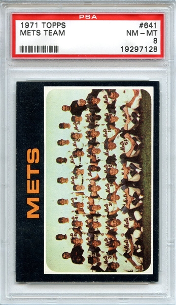 1971 Topps 641 New York Mets Team PSA NM-MT 8