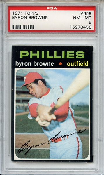 1971 Topps 659 Byron Browne PSA NM-MT 8