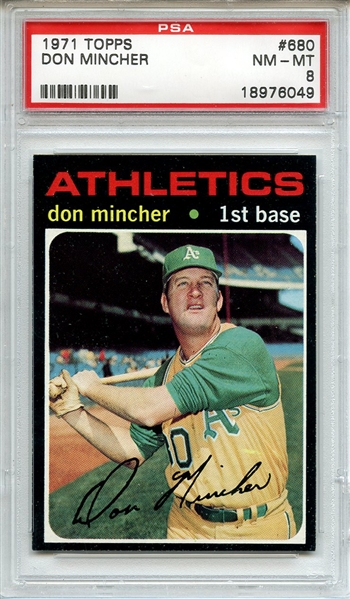 1971 Topps 680 Don Mincher PSA NM-MT 8