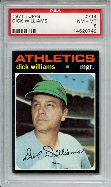 1971 Topps 714 Dick Williams PSA NM-MT 8