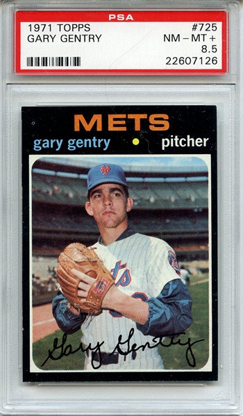 1971 Topps 725 Gary Genry PSA NM-MT+ 8.5