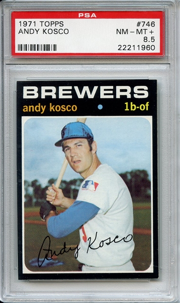 1971 Topps 746 Andy Kosco PSA NM-MT+ 8.5