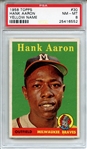 1958 Topps 30 Hank Aaron Yellow Name PSA NM-MT 8