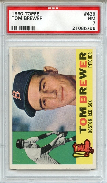 1960 Topps 439 Tom Brewer PSA NM 7
