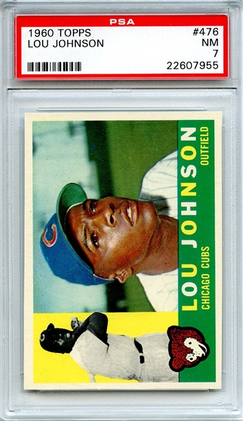 1960 Topps 476 Lou Johnson PSA NM 7