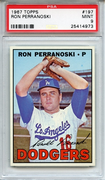 1967 Topps 197 Ron Perranowski PSA MINT 9
