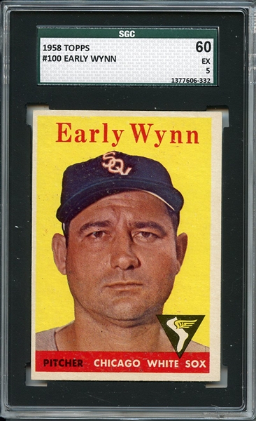 1958 Topps 100 Early Wynn SGC EX 60 / 5