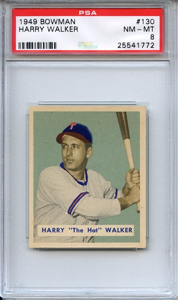 1949 Bowman 130 Harry Walker PSA NM-MT 8