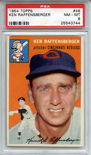 1954 Topps 46 Ken Raffensberger PSA NM-MT 8