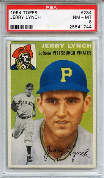 1954 Topps 234 Jerry Lynch PSA NM-MT 8