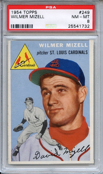 1954 Topps 249 Wilmer Mizell PSA NM-MT 8
