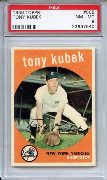 1959 Topps 505 Tony Kubek PSA NM-MT 8