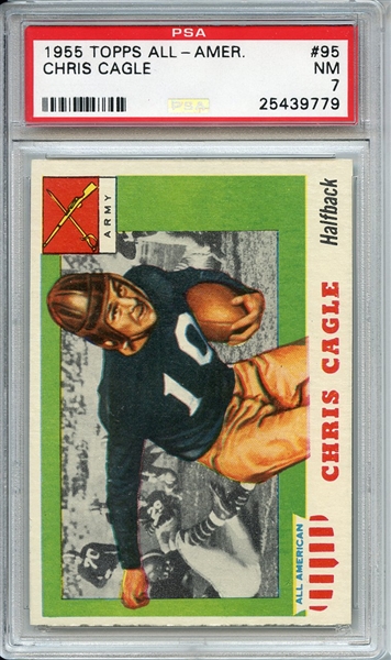 1955 Topps All American 95 Chris Cagle PSA NM 7