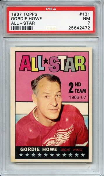 1967 Topps 131 Gordie Howe All-Star PSA NM 7
