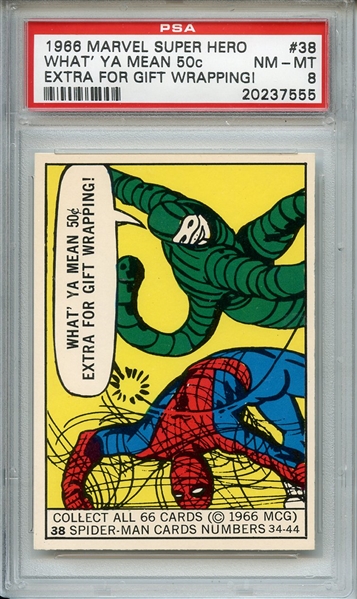 1966 Marvel Super Hero 38 What' Ya Mean 50c Extra For Gift Wrapping! PSA  NM-MT 8