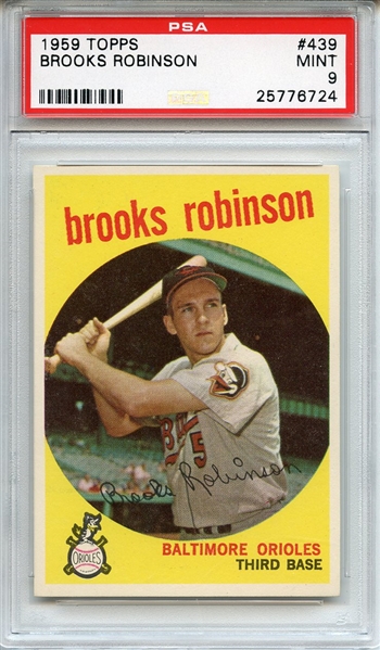 1959 Topps 439 Brooks Robinson PSA MINT 9