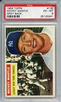 1956 Topps 135 Mickey Mantle Gray Back PSA EX-MT 6