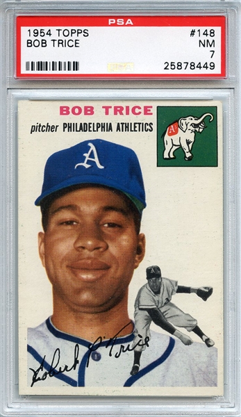 1954 Topps 148 Bob Trice PSA NM 7