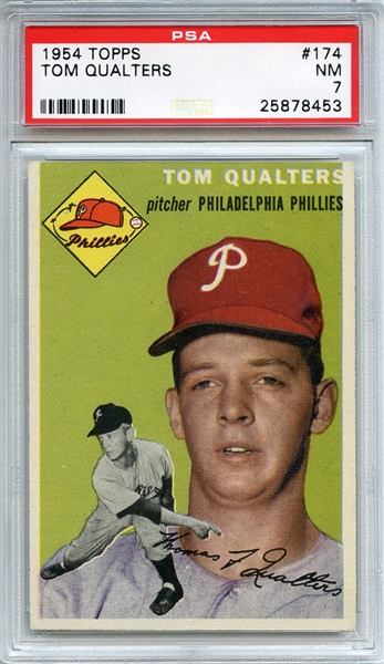 1954 Topps 174 Tom Qualters PSA NM 7