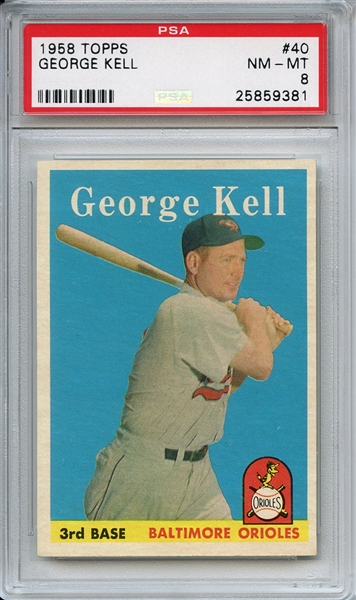 1958 Topps 40 George Kell PSA NM-MT 8