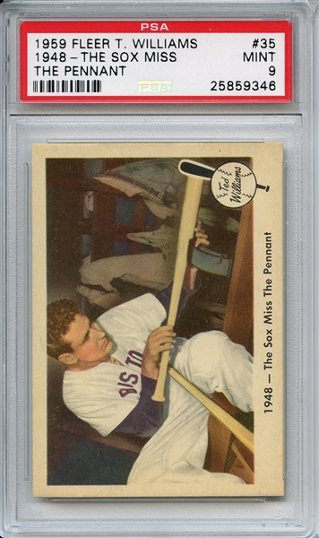 1959 Fleer Ted Williams 35 The Sox Miss the Pennant PSA MINT 9