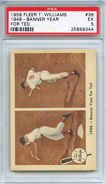 1959 Fleer Ted Williams 36 Banner Year for Ted PSA EX 5