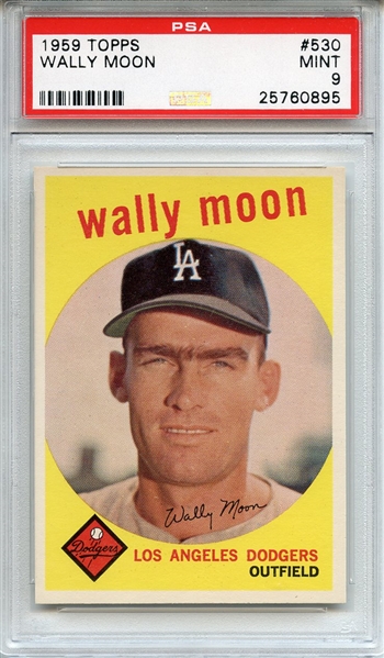 1959 Topps 530 Wally Moon PSA MINT 9
