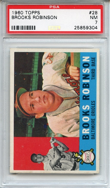 1960 Topps 28 Brooks Robinson PSA NM 7
