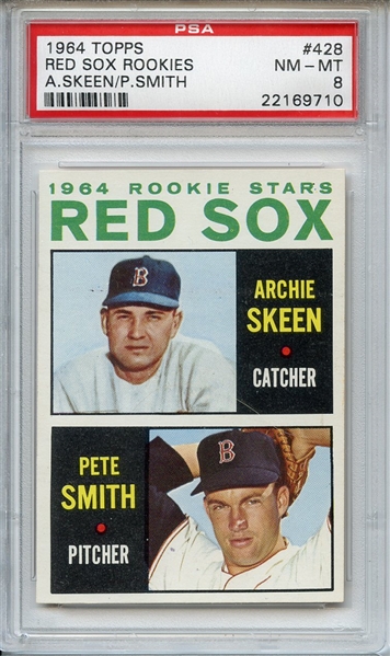 1964 Topps 428 Boston Red Sox Rookies PSA NM-MT 8