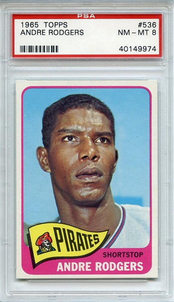 1965 Topps 536 Andre Rodgers PSA NM-MT 8