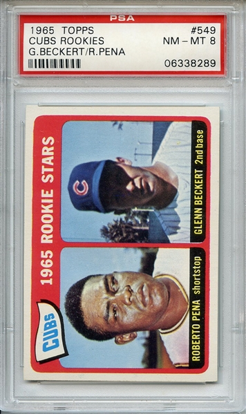 1965 Topps 549 Chicago Cubs Rookies PSA NM-MT 8