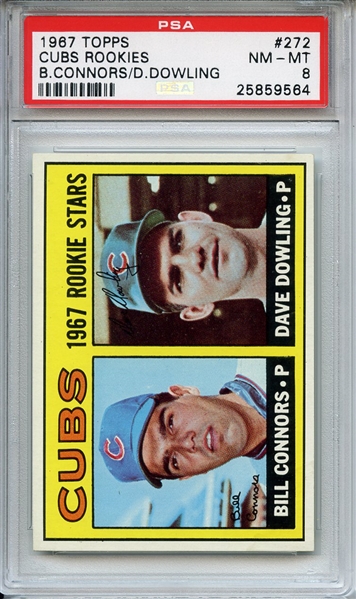 1967 Topps 272 Chicago Cubs Rookies PSA NM-MT 8
