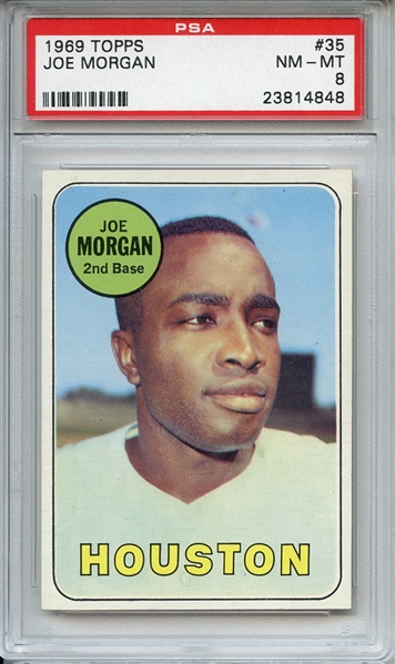 1969 Topps 35 Joe Morgan PSA NM-MT 8