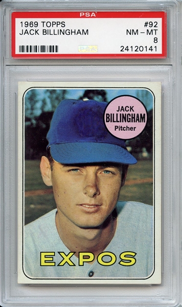 1969 Topps 92 Jack BIllingham PSA NM-MT 8