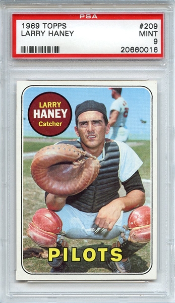 1969 Topps 209 Larry Haney PSA MINT 9