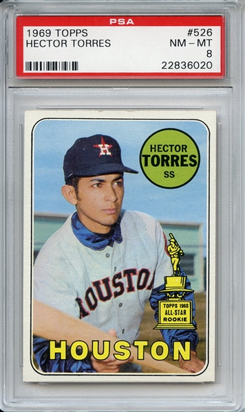 1969 Topps 526 Hector Torres PSA NM-MT 8