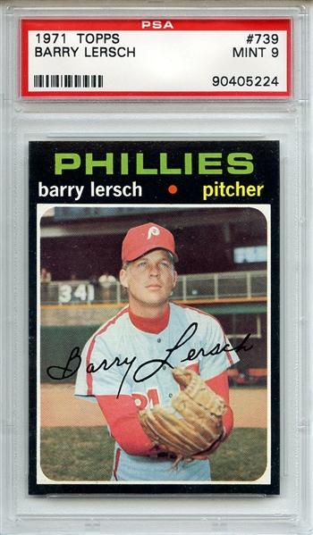 1971 Topps 739 Barry Lersch PSA MINT 9