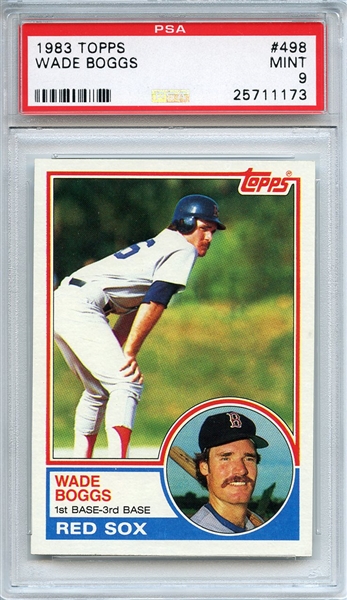 1983 Topps 498 Wade Boggs RC PSA MINT 9