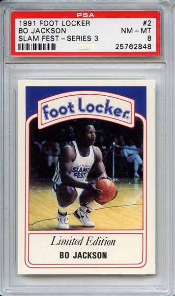 1991 Foot Locker Slam Fest 2 Bo Jackson PSA NM-MT 8
