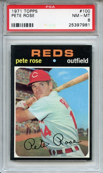 1971 Topps 100 Pete Rose PSA NM-MT 8