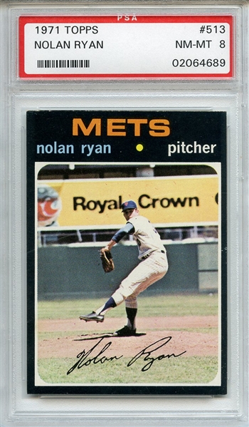 1971 Topps 513 Nolan Ryan PSA NM-MT 8