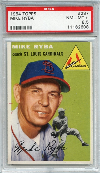 1954 Topps 237 Mike Ryba PSA NM-MT+ 8.5