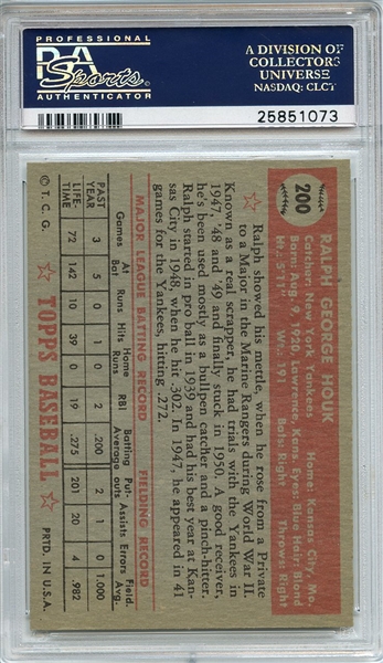 1952 Topps 200 Ralph Houk PSA NM-MT 8