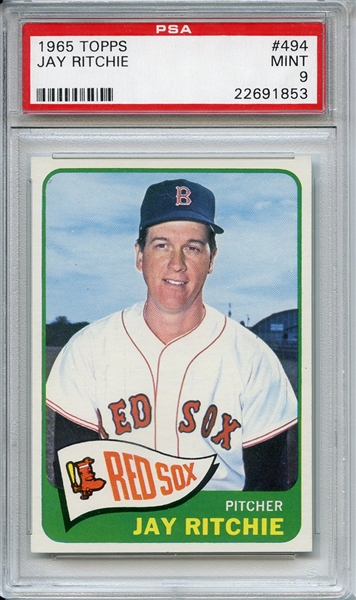 1965 Topps 494 Jay Ritchie PSA MINT 9