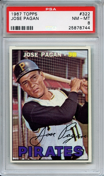 1967 Topps 322 Jose Pagan PSA NM-MT 8