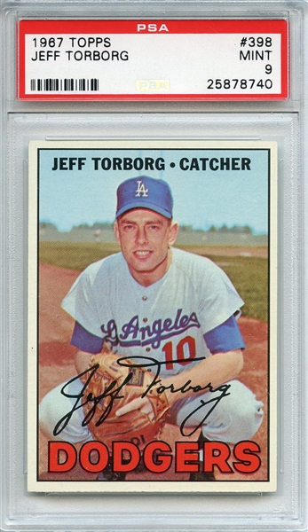 1967 Topps 398 Jeff Torborg PSA MINT 9